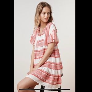 Velvet Brand Janaye Island Jacquard Ruffle Dress